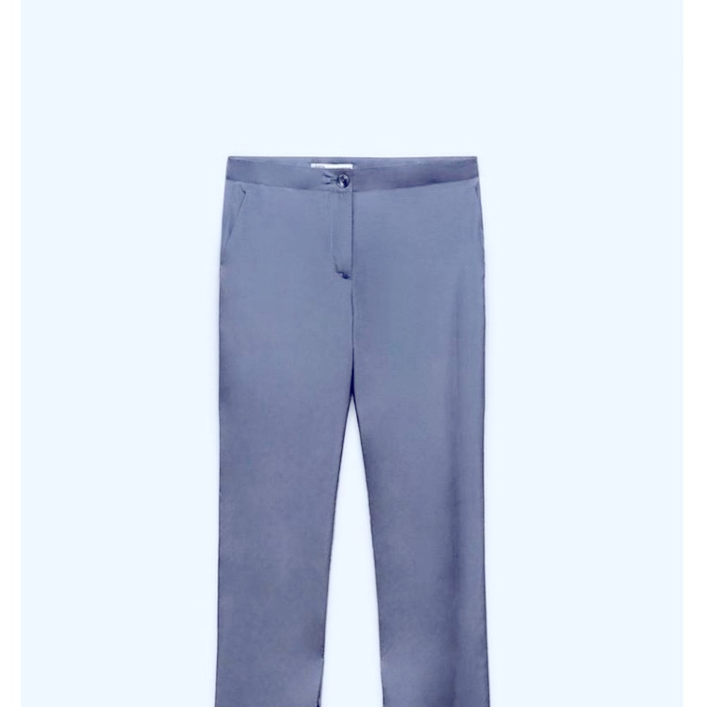 Zara SILK-Blend  Straight-Fit Trousers  NWT 8206/111/802 16”waist